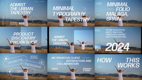 Modern Kinetic Typography Fullscreen Presentation Template