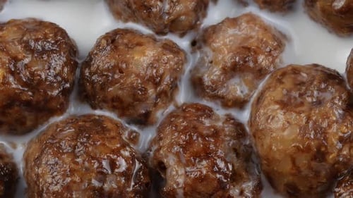 Bowl of Cereal with Milk Close Up