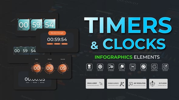 Infographic - Timers And Clocks, Elements ft. countdown timer & time ...
