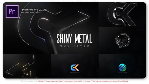 Elegant Metallic Light Trails Logo Reveal with Cinematic Glints