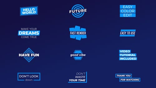 Modern Geometric Animated Titles and Lower Thirds