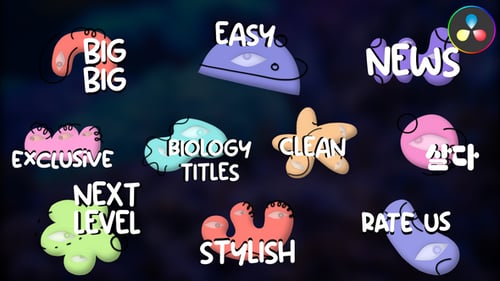 Biology Cells Titles for DaVinci Resolve