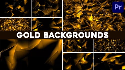 Abstract Gold Geometric Loop Background