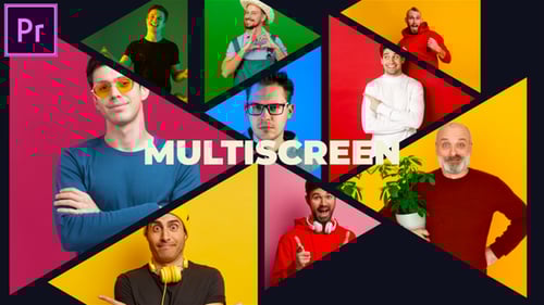 Triangle Multiscreen Slideshow MOGRT for Premier Pro