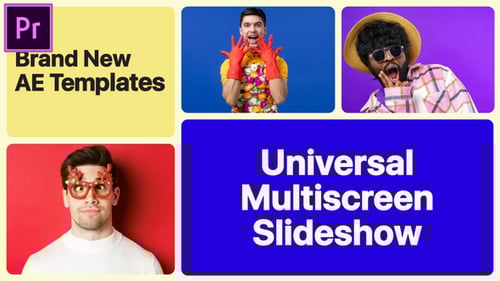 Multiscreen Slideshow Collective MOGRT for Premier Pro