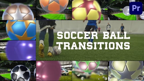 Transiciones de balones de fútbol para Premiere Pro