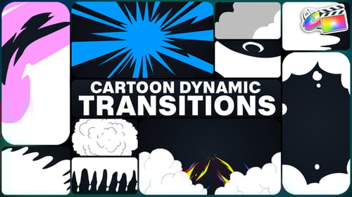 Cartoon Dynamic Transitions for FCPX