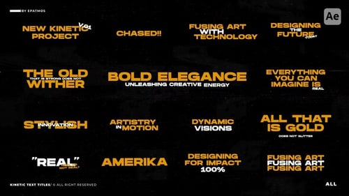 Kinetic Text Titles v1.0 | AE