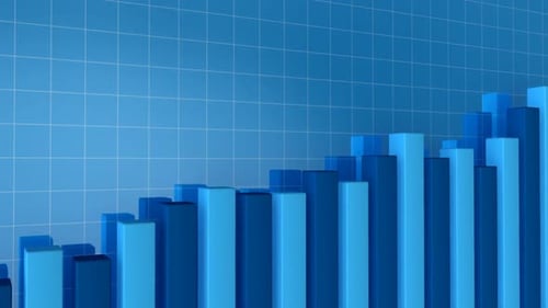 Animated 3D Bar Graph for Business Growth Data