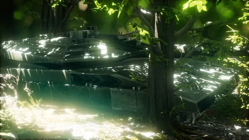 Old Rusty Tank in the Forest