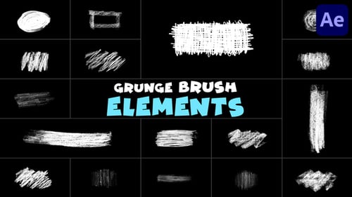 Grunge Brush Elements | After Effects