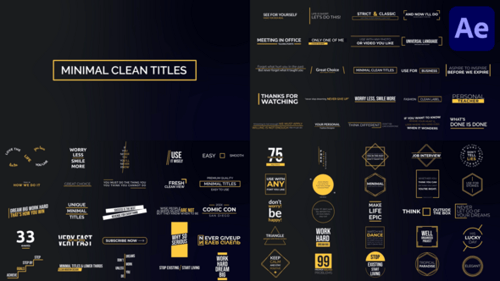 Minimal Titles And Lower Thirds | After Effects
