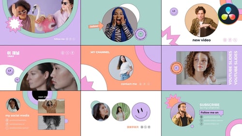 Youtube Slides for DaVinci Resolve