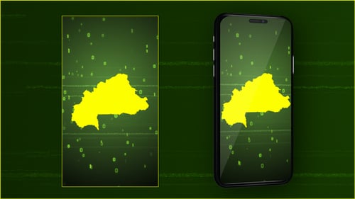 Burkina Faso Digital Map Intro - Vertical Video