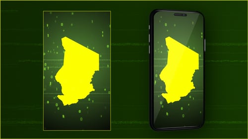 Digital Map Reveal with Futuristic Glitch Effect