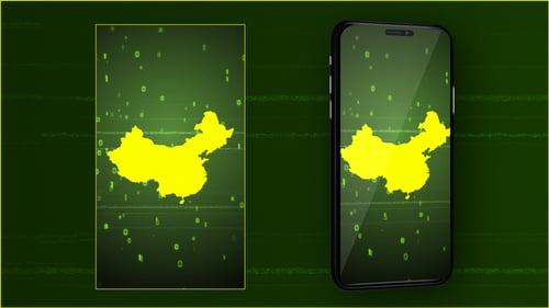 Intro in die digitale Karte von China — Vertikales Video