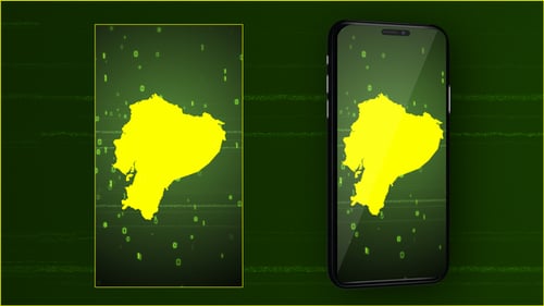 Intro in die digitale Karte Ecuadors — Vertikales Video