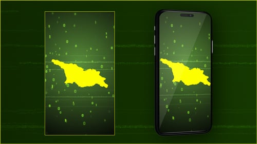 Intro in die digitale Karte von Georgia — Vertikales Video