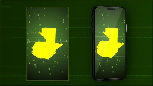 Futuristic Guatemala Map Digital Reveal Animation