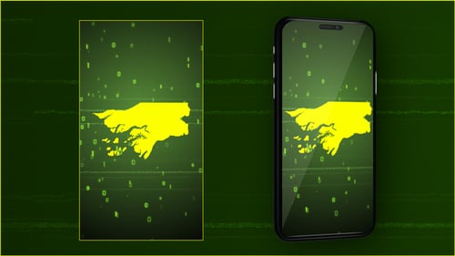 Digital Guinea-Bissau Map Reveal with Futuristic Glitch Effects
