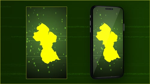 Intro in die digitale Karte von Guyana — Vertikales Video