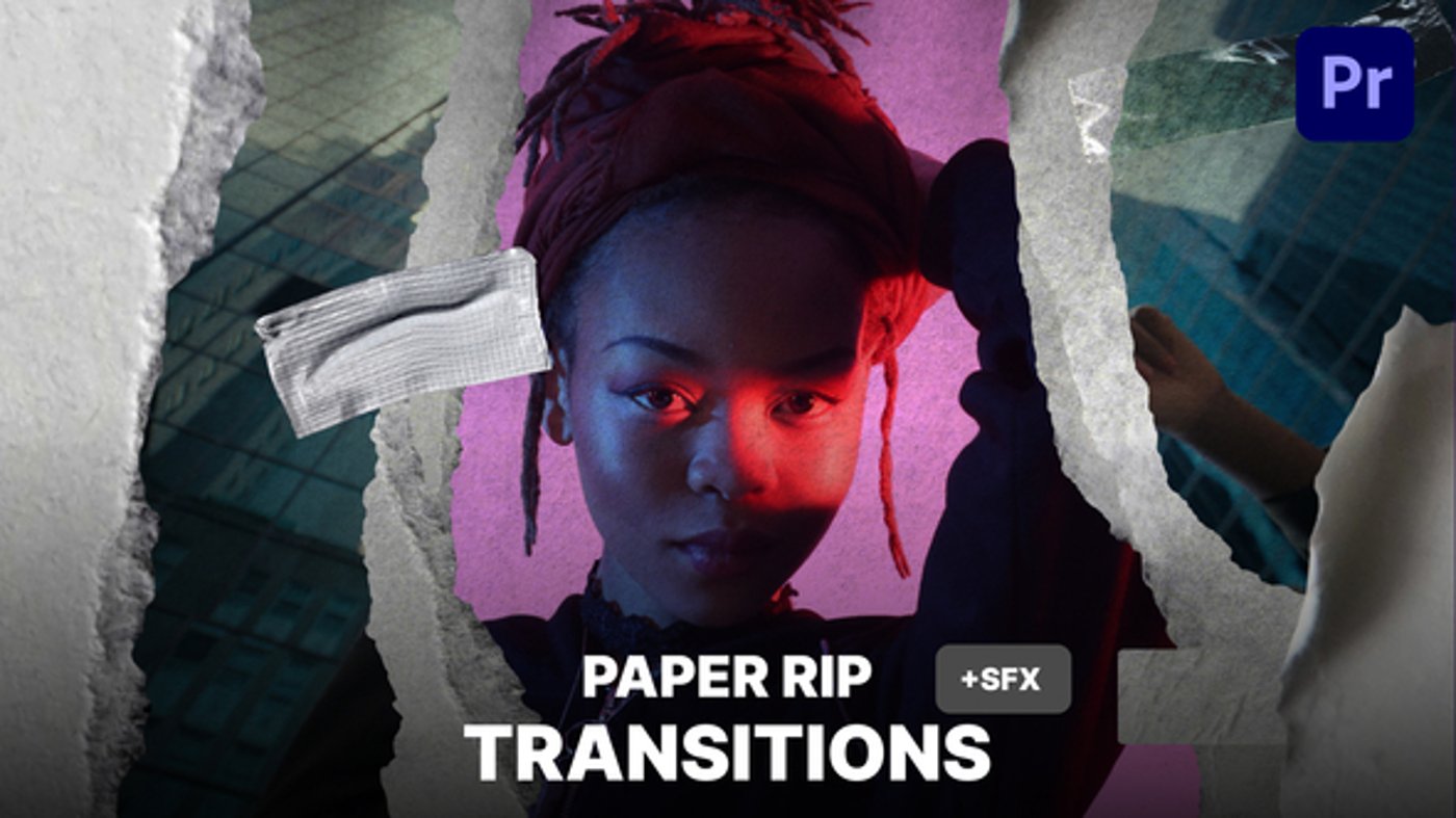 Paper Rip Transitions v2, Elements ft. paper & paper falling - Envato