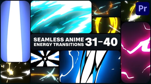 Transiciones de anime fluidas y energéticas para Premiere Pro