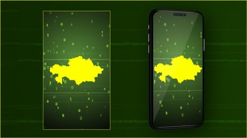 Futuristic Digital Map Reveal with Technology Background