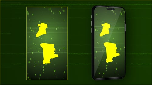 Glitch Loading Animation and Abstract Shape Reveal