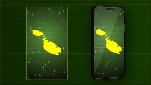 Futuristic Digital Map Reveal of Malta