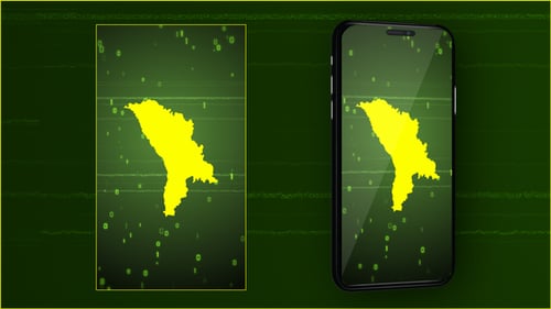 Futuristic Digital Country Map Reveal with Binary Code