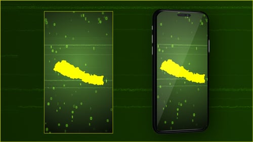 Futuristic Digital Map of Nepal Reveal Animation
