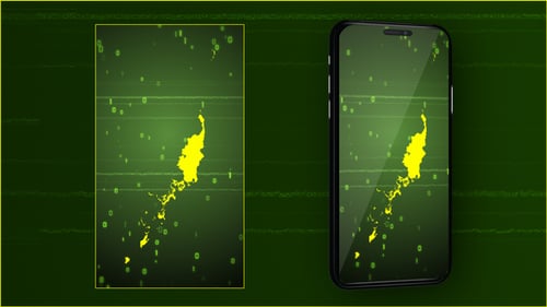 Futuristic Digital Technology Interface with Map Reveal