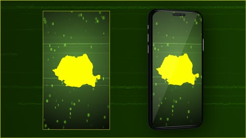 Intro in die digitale Karte von Rumänien — Vertikales Video