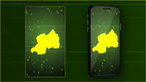 Intro in die digitale Karte von Ruanda — Vertikales Video