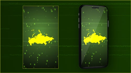 Futuristic Digital Map Reveal with Glitch Effect
