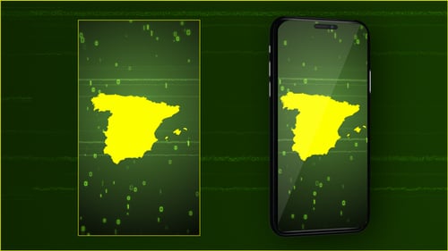 Intro in die digitale Karte von Spanien — Vertikales Video