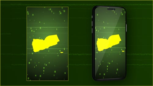 Futuristic Digital Map Reveal with Binary Code Background