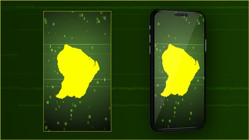 French Guiana Digital Map Intro - Vertical Video