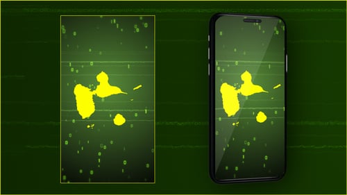 Futuristic Digital Map Reveal with Binary Data Animation