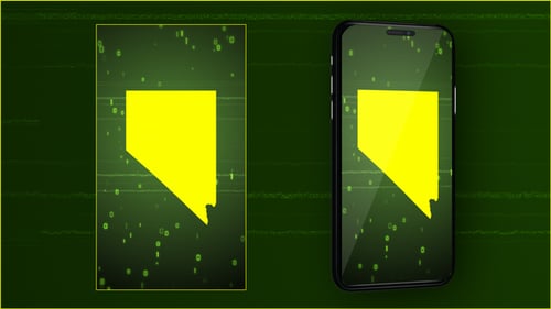 Futuristic Nevada Map Reveal with Digital Loading HUD