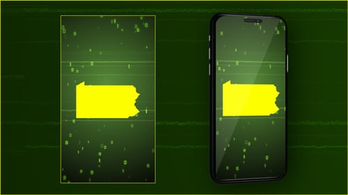 Pennsylvania State Digital Map Intro - Vertical Video