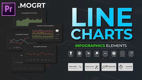 Modern Animated Business Data Line Charts Infographic Template ...