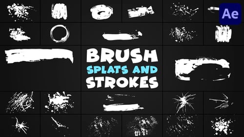 Hand-Made Brush Splats And Strokes | After Effects