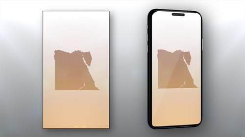 Geometric Dot Map of Egypt Reveal Animation