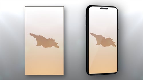 Dotted Grid Map of Georgia Reveal Animation