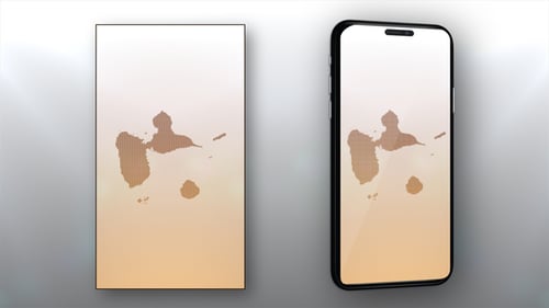 Geometric Dotted Map Outline Formation Animation