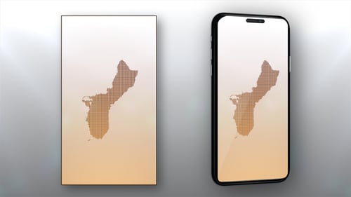 Guam Digital Dot Map Reveal Animation