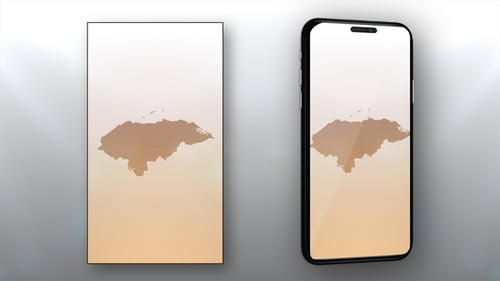 Geometric Dotted Map of Honduras Reveal Animation