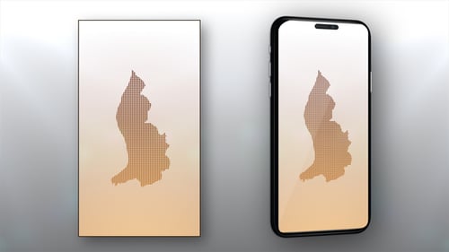 Liechtenstein Country Map Dot Reveal Animation